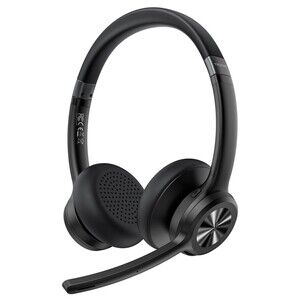 TECKNET Wireless Headset, Bluetooth Headset with AI Noise Cancelling Microphone
